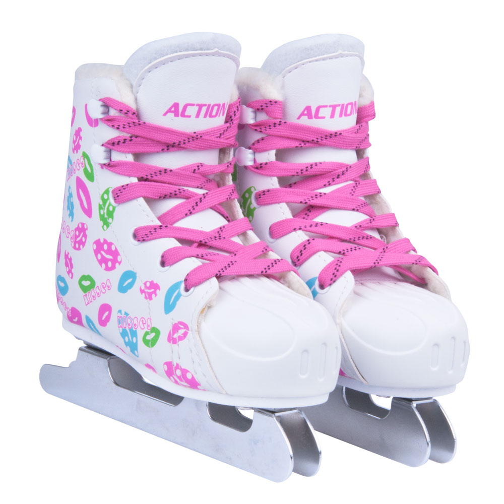 Детские фигурные. Коньки Action Ice Skate. Двухполозные коньки Action. Коньки детские u050118y (размер s30-34) розовые,. Коньки 25-26 размер.