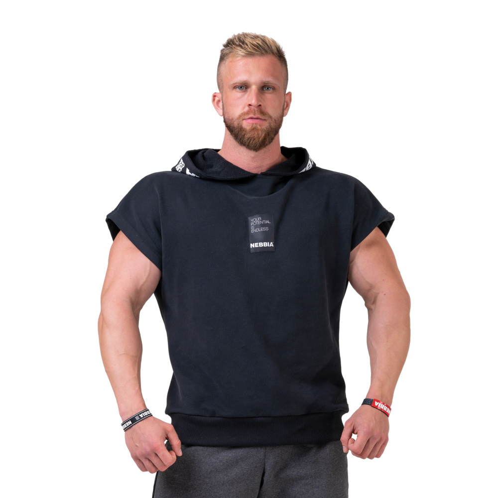 Obrázok NEBBIA Tričko Reg Top Hoodie Black  L