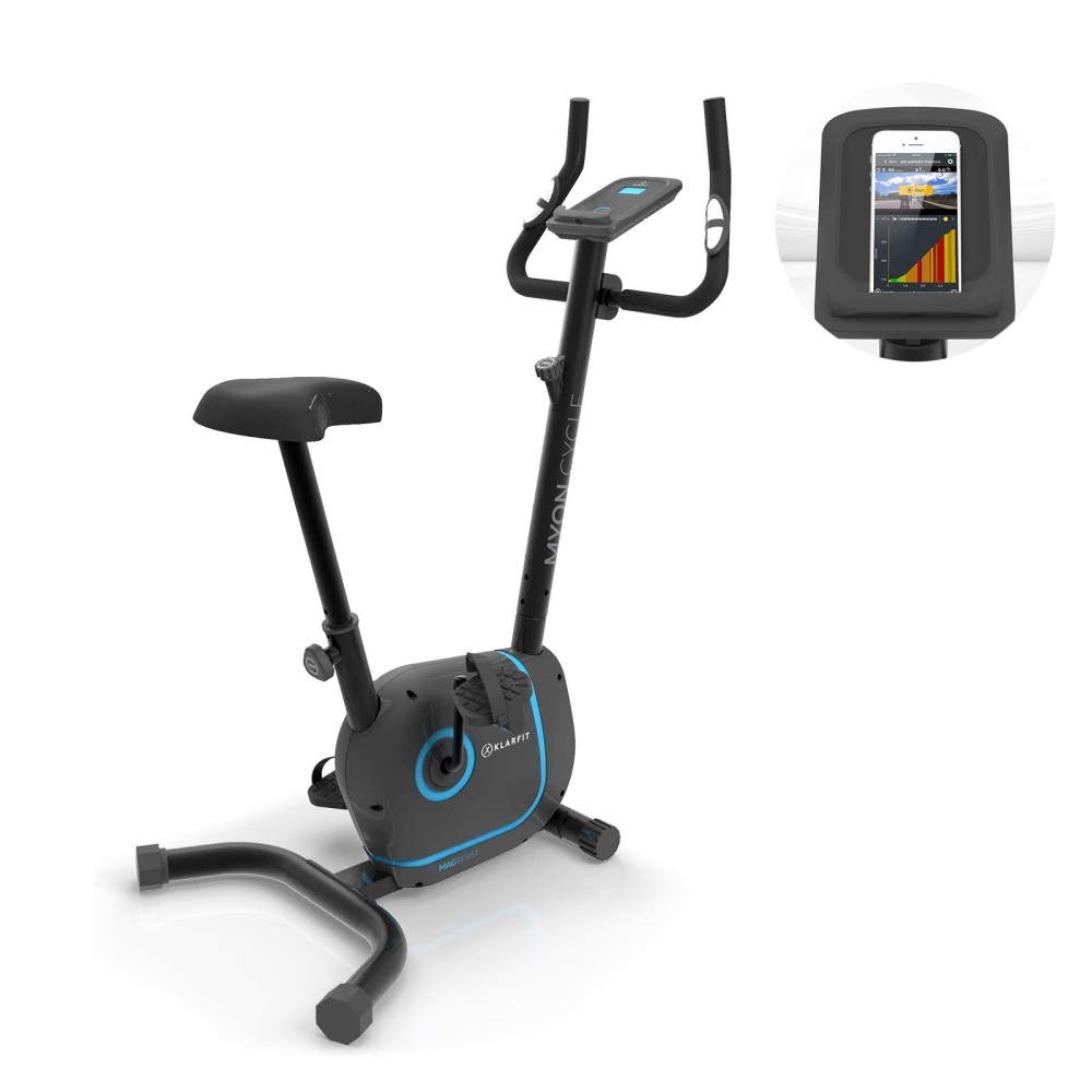 Obrázok Klarfit Myon Cycle, domáci trenažér, 12 kg zotrvačná hmotnosť, SmartCardio Studio, čierny