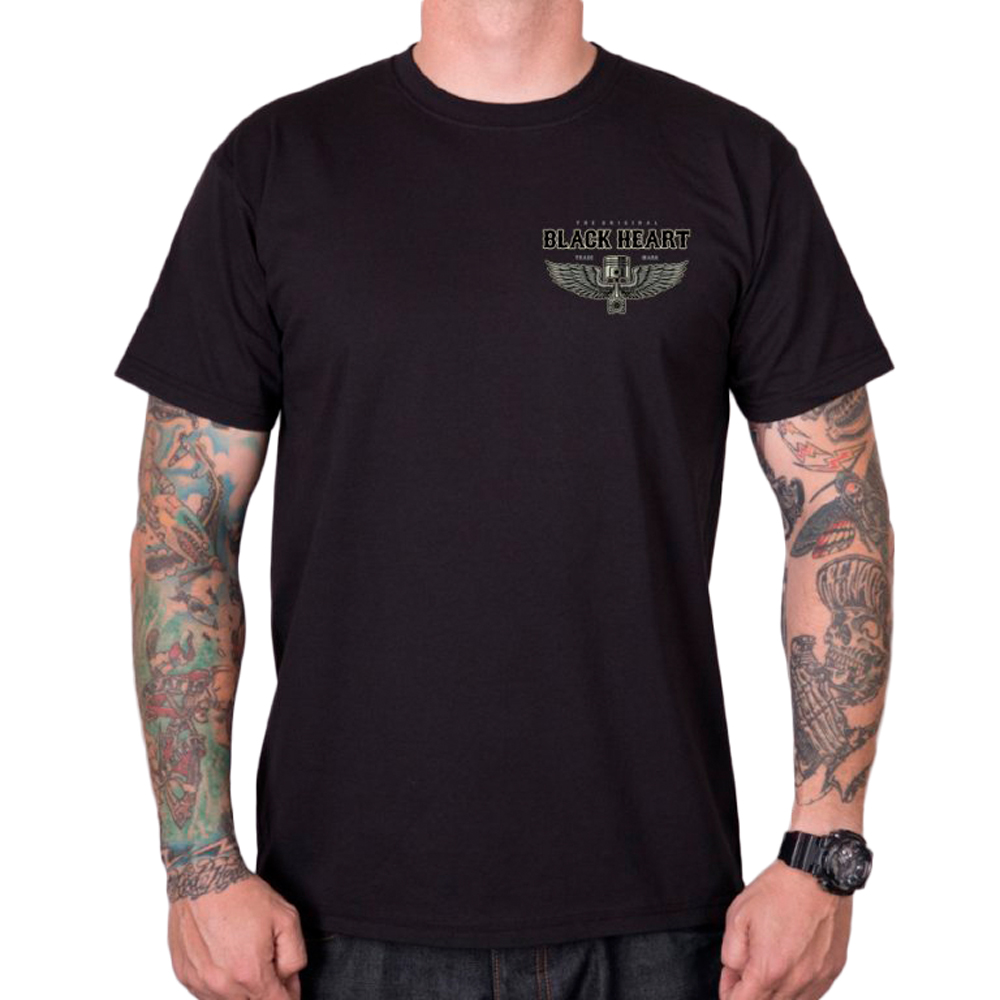 BLACK HEART Blue Chopper čierna - XXL