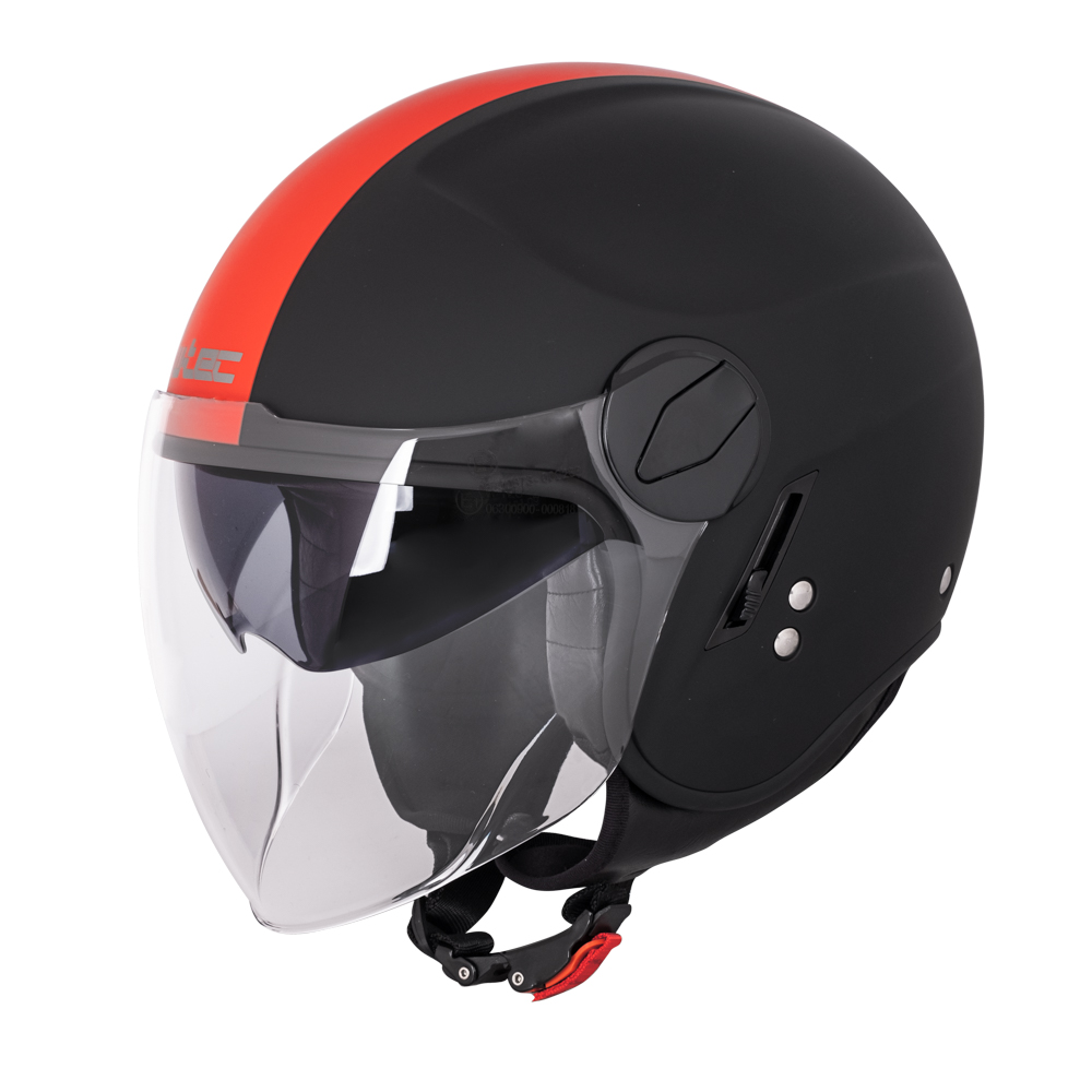 W-TEC Vernante Black Matt-Corsa Red - L (59-60)