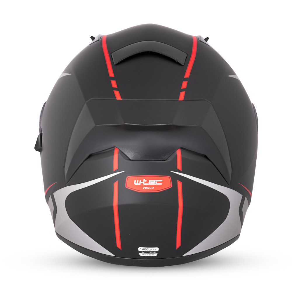 W-TEC Vesco Black Matt-Corsa Red - M (57-58)