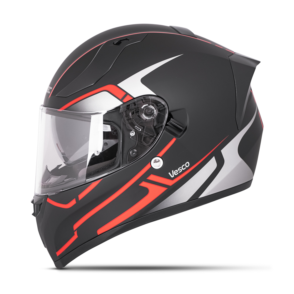 W-TEC Vesco Black Matt-Corsa Red - M (57-58)