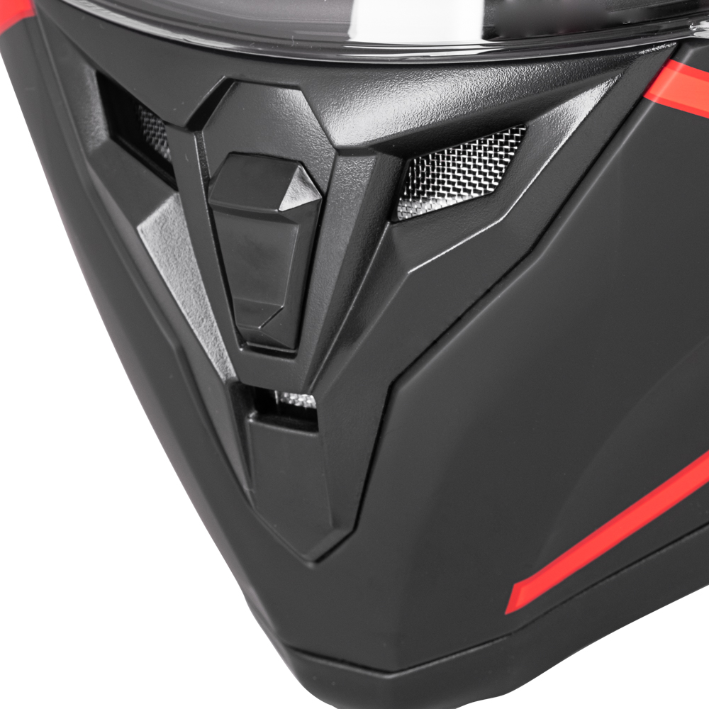 W-TEC Vesco Black Matt-Corsa Red - M (57-58)