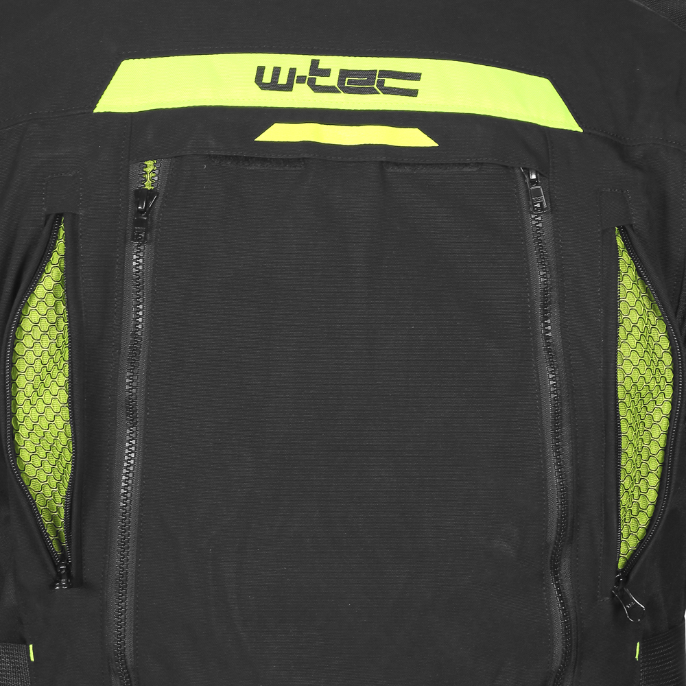 W-TEC Aircross bunda čierna-fluo žltá - XXL