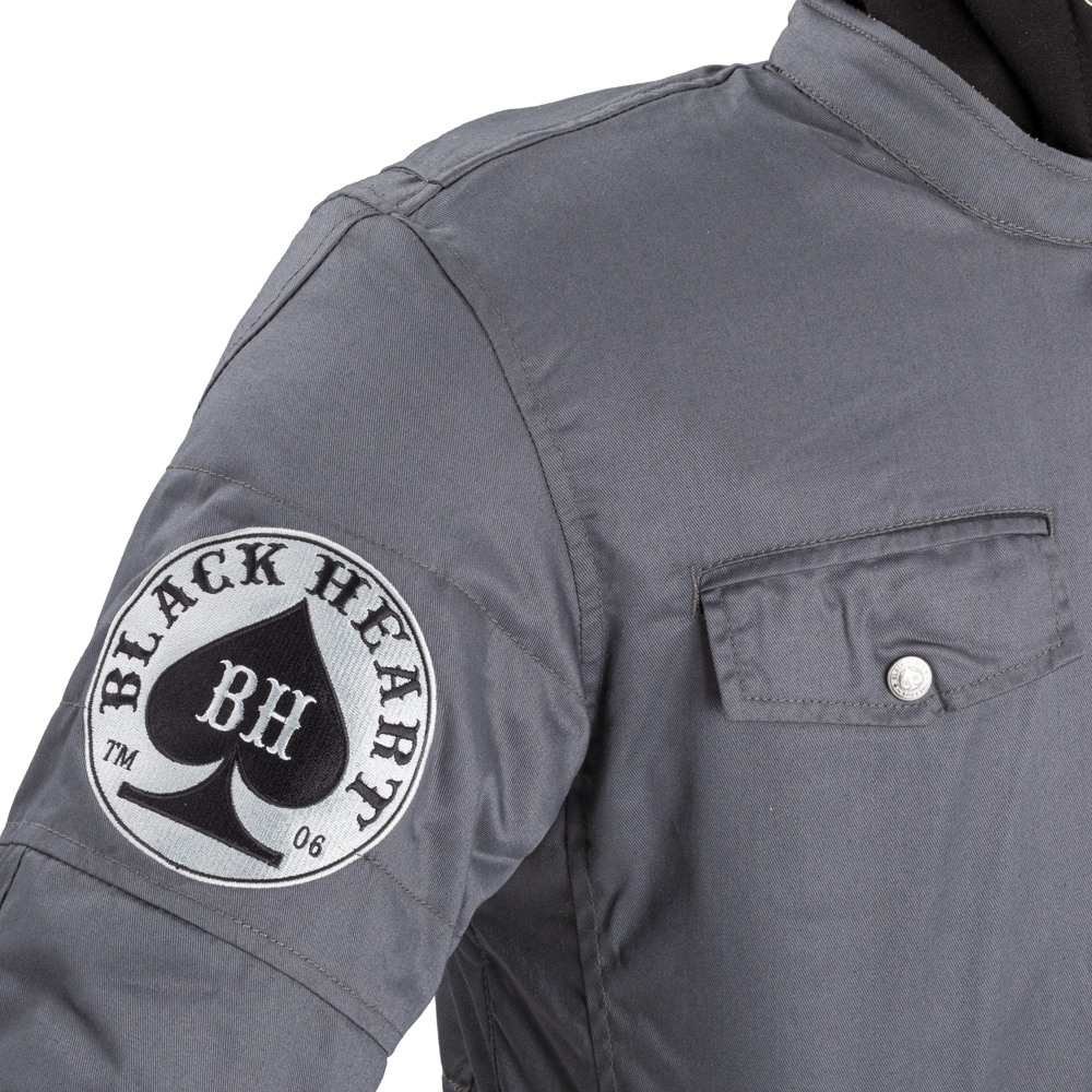 W-TEC Black Heart Garage Built Jacket tmavo šedá - L