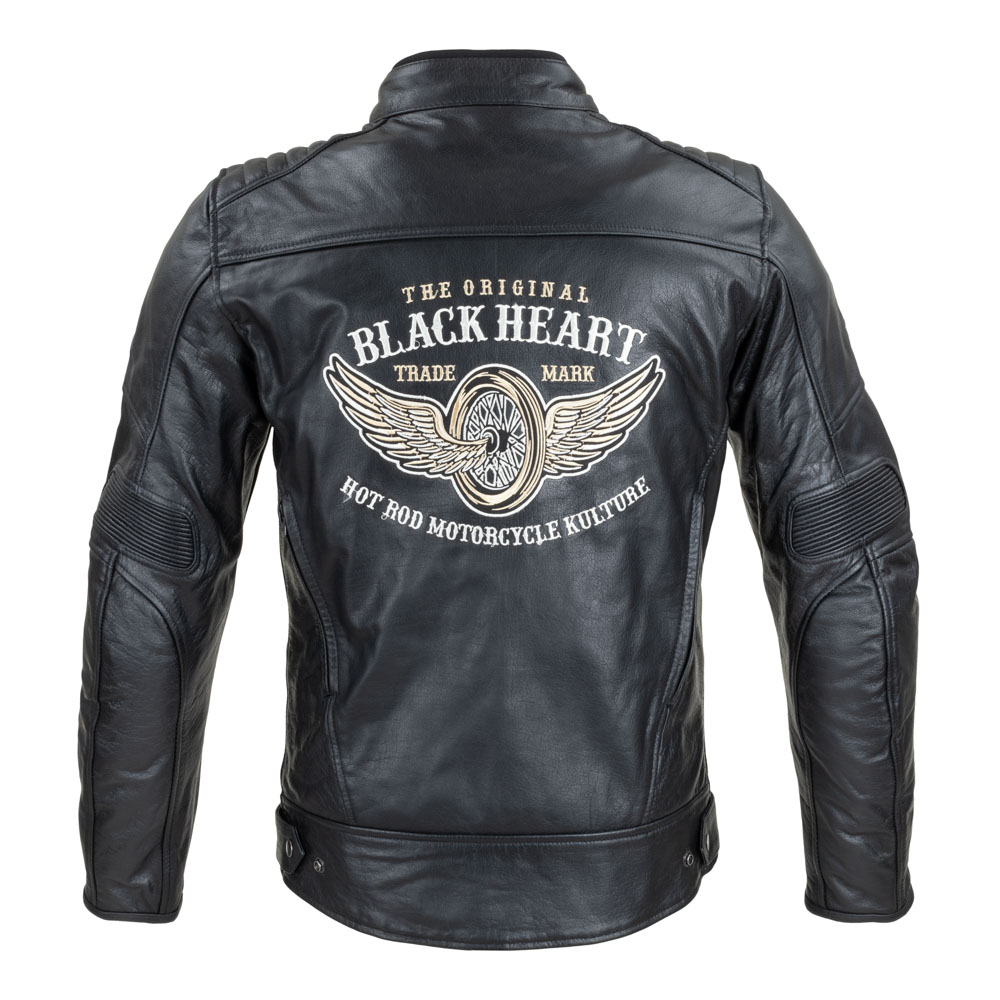 W-TEC Black Heart Wings Leather Jacket čierna - XL