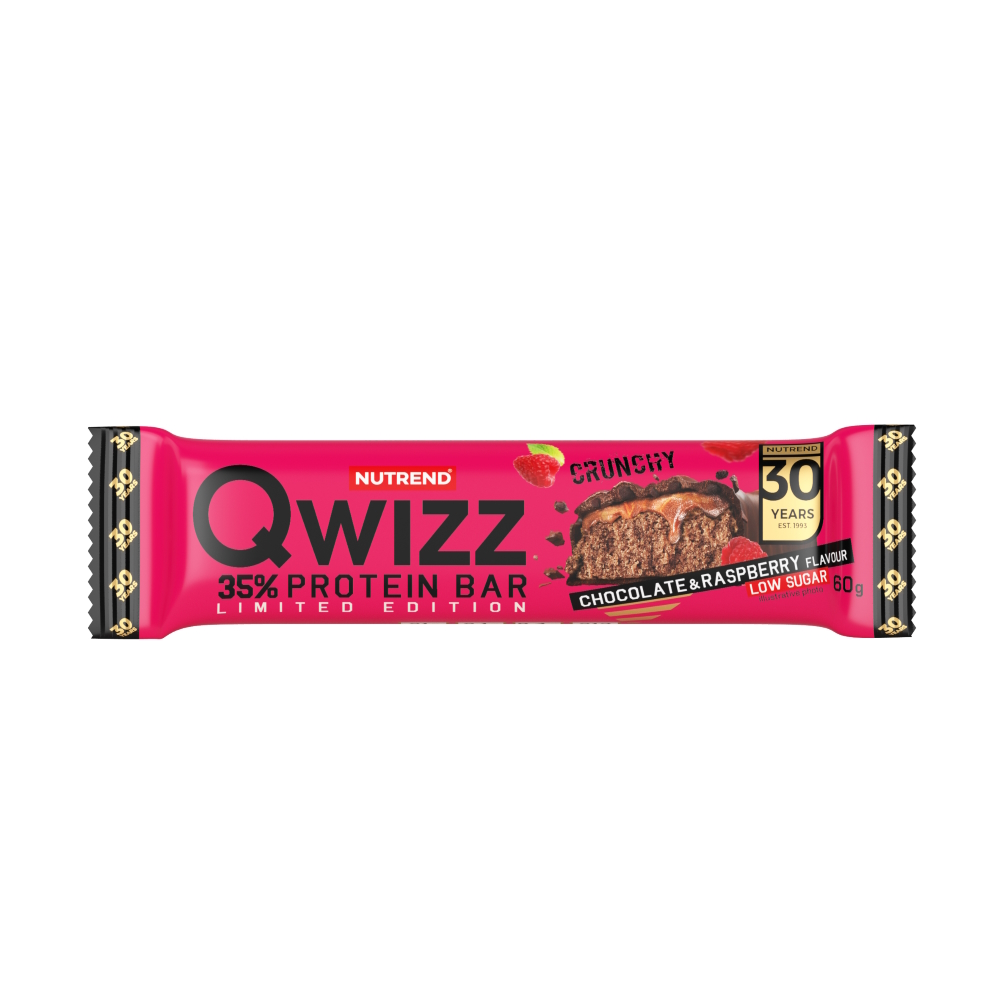 Proteínová tyčinka Nutrend Qwizz Protein Bar 60g čokoláda+malina | Športové  oblečenie & výbava