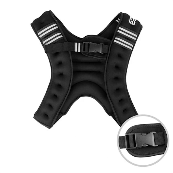 Obrázok Capital Sports X-Vest, záťažová vesta, 5 kg, neoprén/nylon, hrudný popruh, čierna